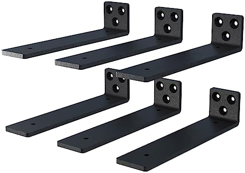 6 Inch Floating Shelf Brackets Heavy Duty 6-Pack