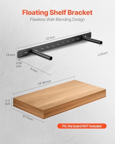 VEVOR Floating Shelf Brackets 2 Pcs Heavy Duty
