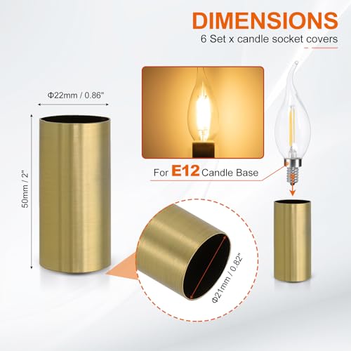 PATIKIL 2 Inch Tall Candle Covers Sleeves 6Pcs 1