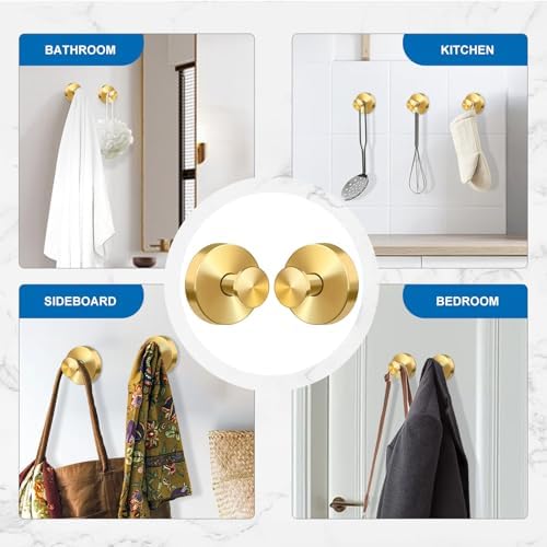 Gold Suction Cup Hooks for Shower and Glass Door
