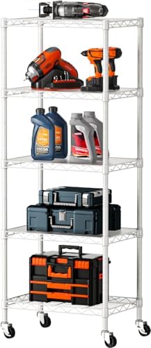 SINGAYE 5 Piece Adjustable Metal Wire Shelves Organizer