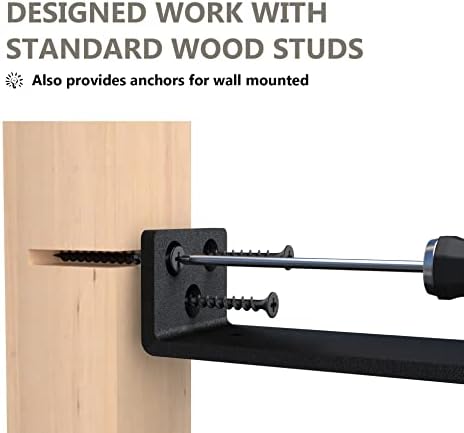 12-Pack 10 Inch Floating Shelf Brackets Black Steel