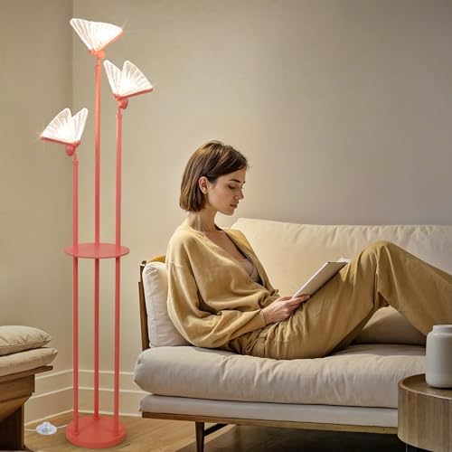 Butterfly Lamp with Shelves and 3 Lights