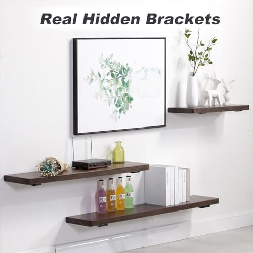 Heavy Duty Shelf Brackets 14 Inch Black 4 Pack