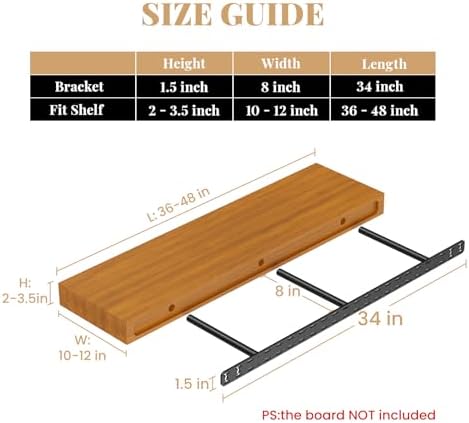 Craftersmark 1pc Heavy Duty Floating Shelf Bracket with Tools