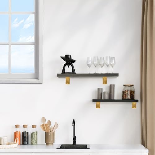 Gold Shelf Brackets 4 Pack Heavy Duty Floating Bracket