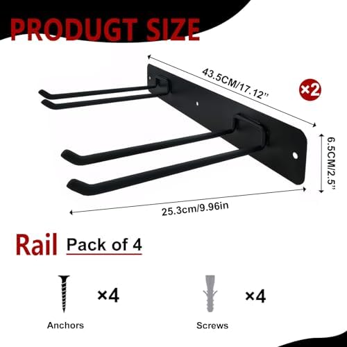 SAMRELAX Garage Tool Organizer Wall Mount 2Pack Hooks