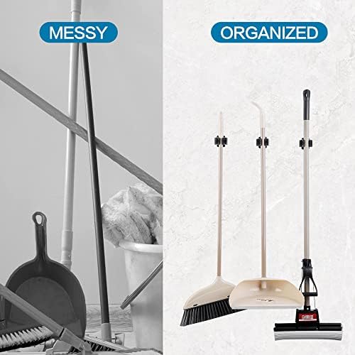 12PCS Heavy Duty Broom Mop Holder Rack