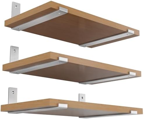 Stainless Steel Floating Shelf Brackets 10 Inch 6 Pack