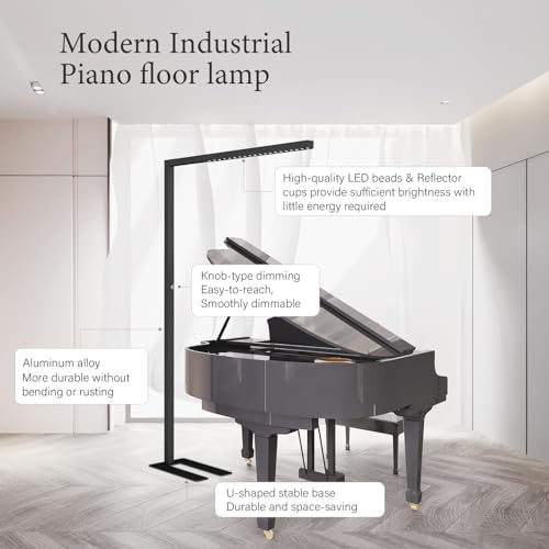 STERREN 77 LED Floor Lamp with Dimming and Natural Light - Black