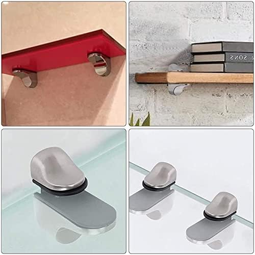Adjustable Glass Shelf Bracket Silver