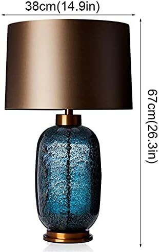 Modern Telescope LED Desk Lamp with Glass and Fabric Shade