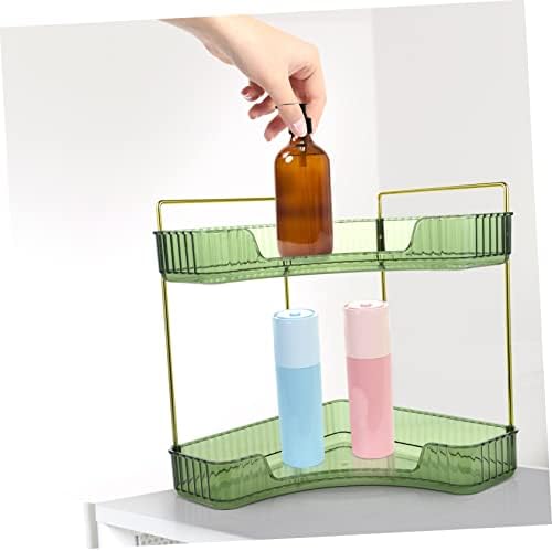 PRETYZOOM Transparent Corner Shelf Organizer for Kitchen and Bathroom