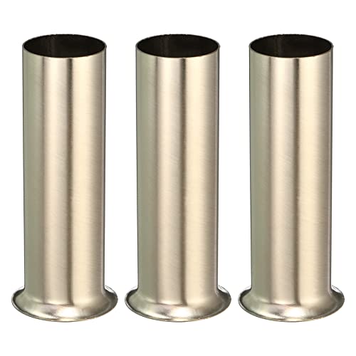 MECCANIXITY Candle Socket Covers 3Pcs Nickel 39 Inch Tall Metal Chandelier Sleeves