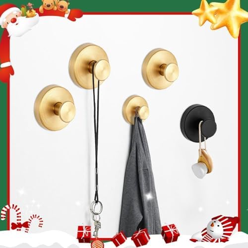 2025 New Stainless Steel Suction Cup Wreath Hooks for Glass Doors