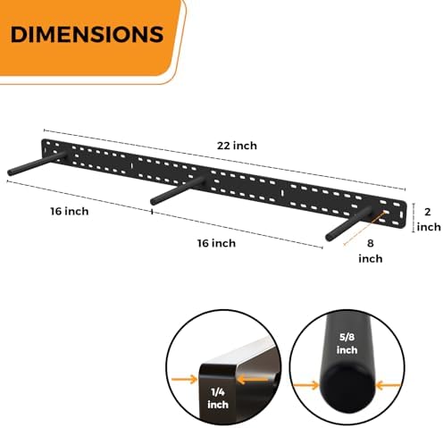 Hungsmart Floating Shelf Brackets 2 x 38 Heavy Duty Steel
