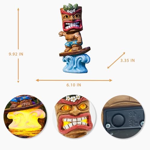 Yiosax Solar Tiki Statue 992 Inch Outdoor Decor