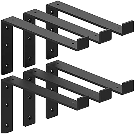 My Rustic 1125 Inch Black Shelf Brackets 6 Pack