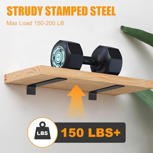 Heavy Duty Floating Shelf Brackets 8 Inch 4 Pack