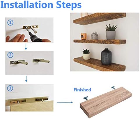 4 Inch Floating Shelf Brackets 4pcs Invisible Support