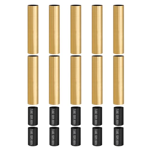 PATIKIL 4 Inch Candle Socket Covers 10Pcs Metal E12 Chandelier Sleeves