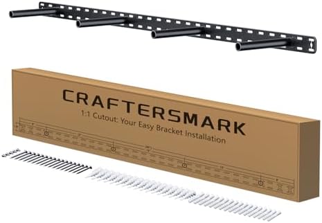 Craftersmark 1 Pack Heavy Duty Floating Shelf Brackets 43X6X15 Without Tools