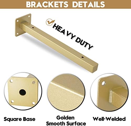 AddGrace 10 Inch L Brackets for Floating Shelves