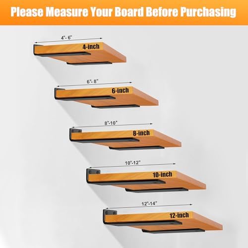 Heavy Duty Floating Shelf Brackets 8 Inch 4 Pack
