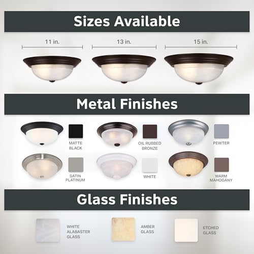 Designers Fountain 13 Inch Modern 2 Light Flush Mount Ceiling Light