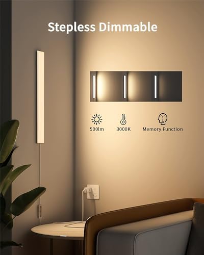 ASOKO Under Cabinet Lights with Dimmable Warm White and Memory Function