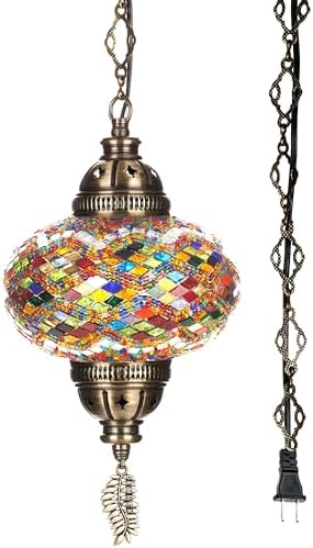 DEMMEX Turkish Mosaic Plug-in Pendant Light