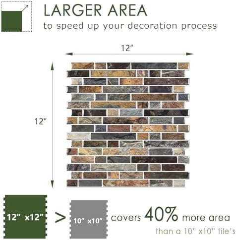 STICKGOO Peel and Stick Backsplash 10 Sheets 12x12 1