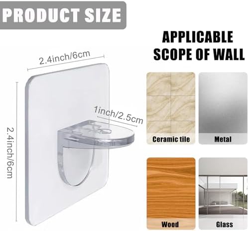 20 Pack Self Adhesive Shelf Support Pegs
