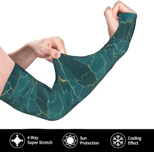 Unisex Non-Slip Sun Protection Cooling Arm Sleeves for Sports