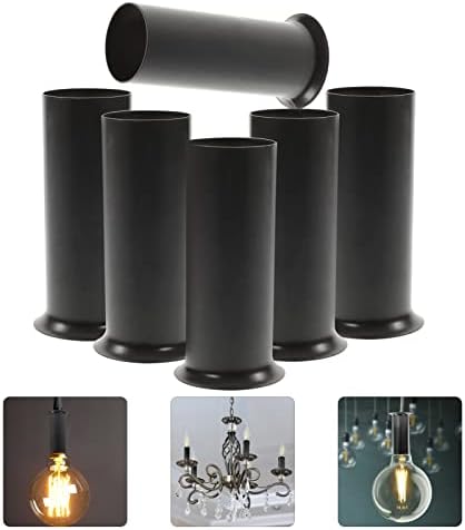 6pcs Metal Chandelier Base Covers Socket Sleeves