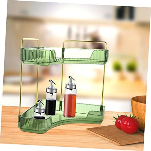 PRETYZOOM Transparent Corner Shelf Organizer for Kitchen and Bathroom