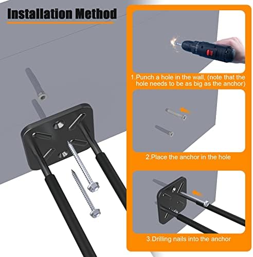 Dobures 124 Inch Heavy Duty Garage Hooks 2-Pack