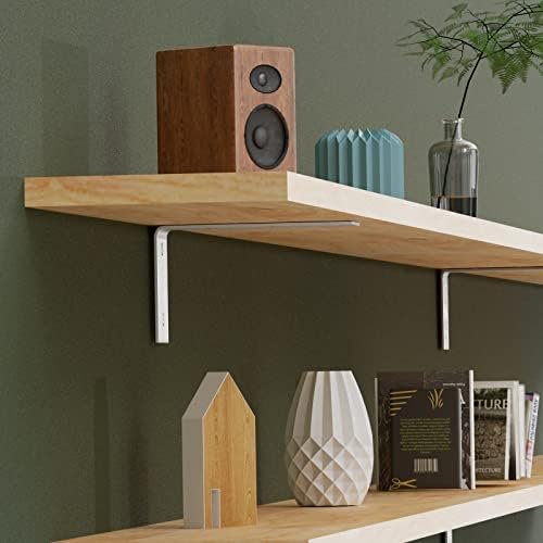 YUMORE Heavy Duty Shelf Bracket 7 Inch L-Shaped 4 Pack