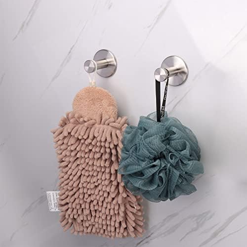 Vanloory 4 Pack Bath Towel Hooks Sturdy No Drilling Hooks