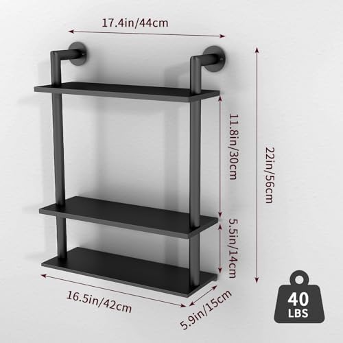 Bathroom Shelves Over Toilet 3 Tier Floating Storage