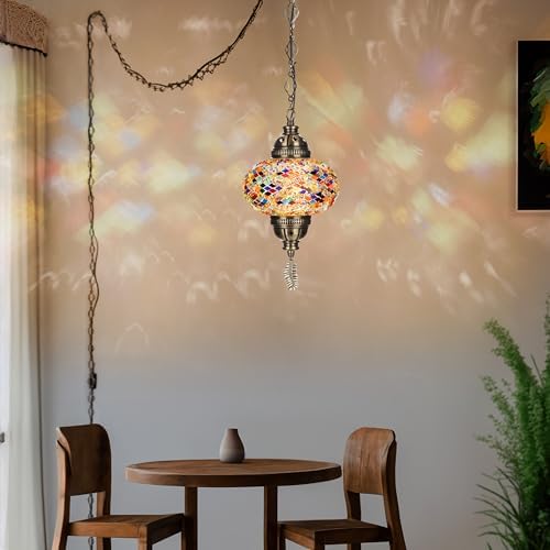 DEMMEX Turkish Mosaic Plug-in Pendant Light