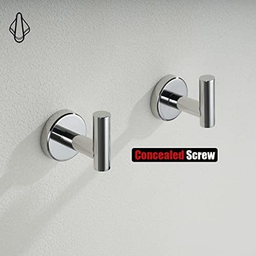 JQK Chrome Bathroom Towel Hook Pack of 2
