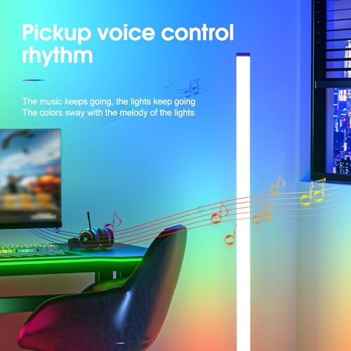LED RGB Floor Lamp with Music Sync and Remote Control