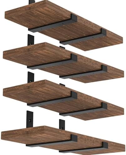 WEKIS 12 Inch Heavy Duty Floating Shelf Brackets Pack of 8