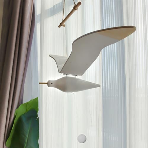 Gichee Flying Wooden Seagull Hanging Pendant
