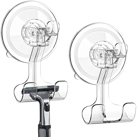 Large Suction Cup Hooks 2 Pack Heavy Duty Razor Holder