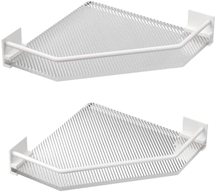 2 Tier Acrylic Corner Shelf Organizer - White