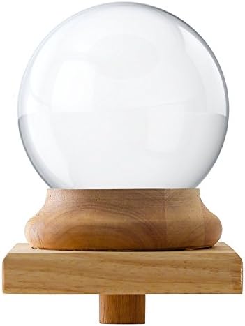AMLONG Crystal Newel Post Cap Finial - 6 Inch Diameter Crystal Ball