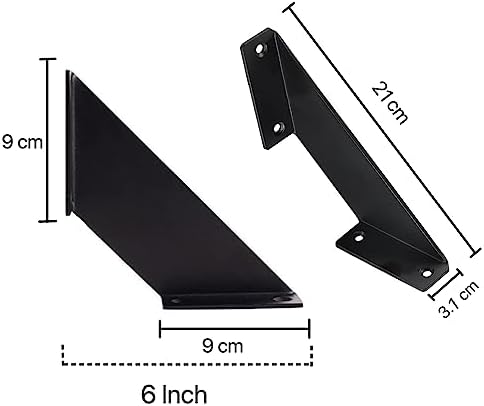 6-Inch Heavy Duty Angle Shelf Brackets with 4 Packs