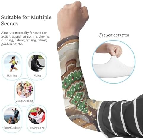 Christmas Candle Print Compression Arm Sleeves for All Sports